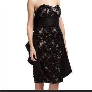 Badgley Mischka Collection Strapless Floral Dress